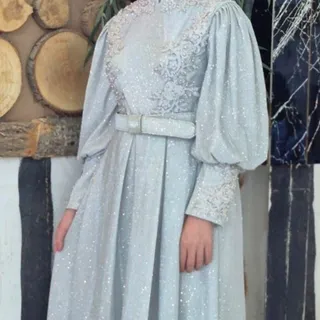 لباس مجلسی نقره ای سایز 4