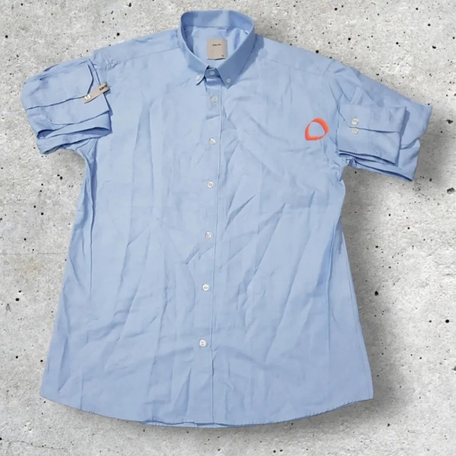 پیراهن پارچه شامبره آبی