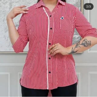 شومیز مانتویی راه راه