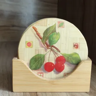 زیر لیوانی چوبی