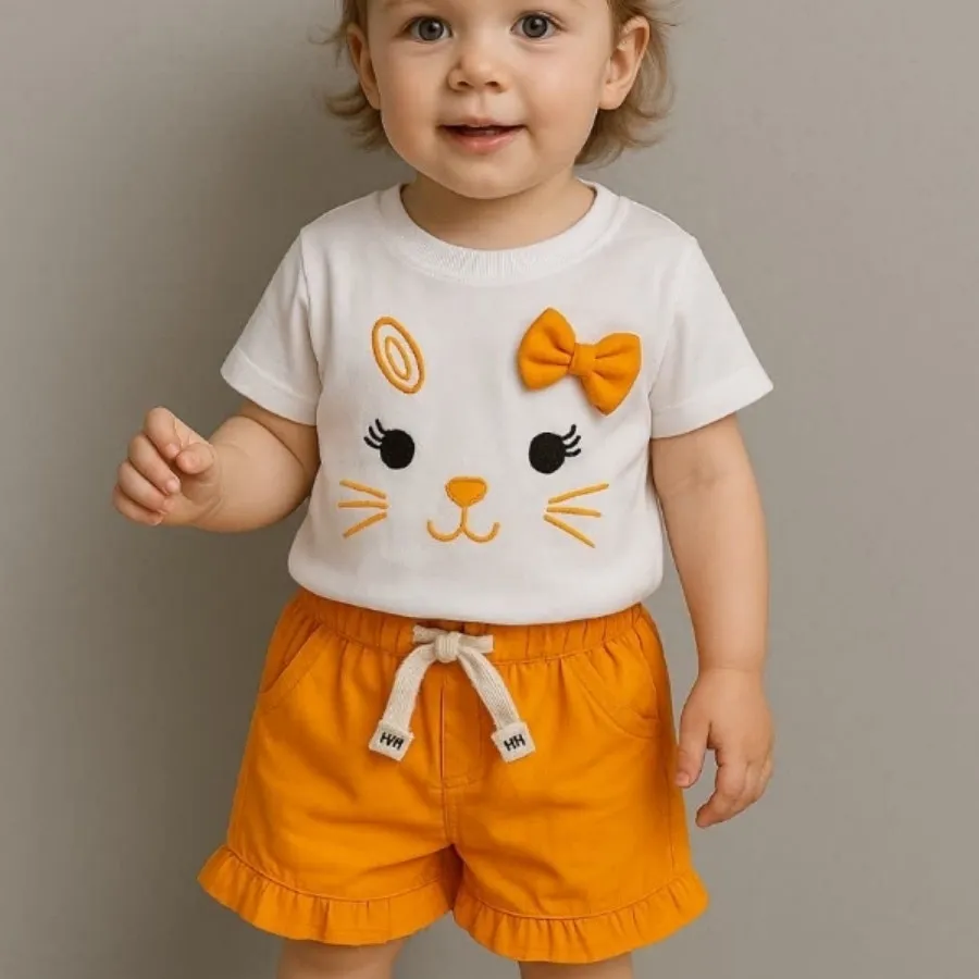 تیشرت شلوارک خرگوش نارنجی