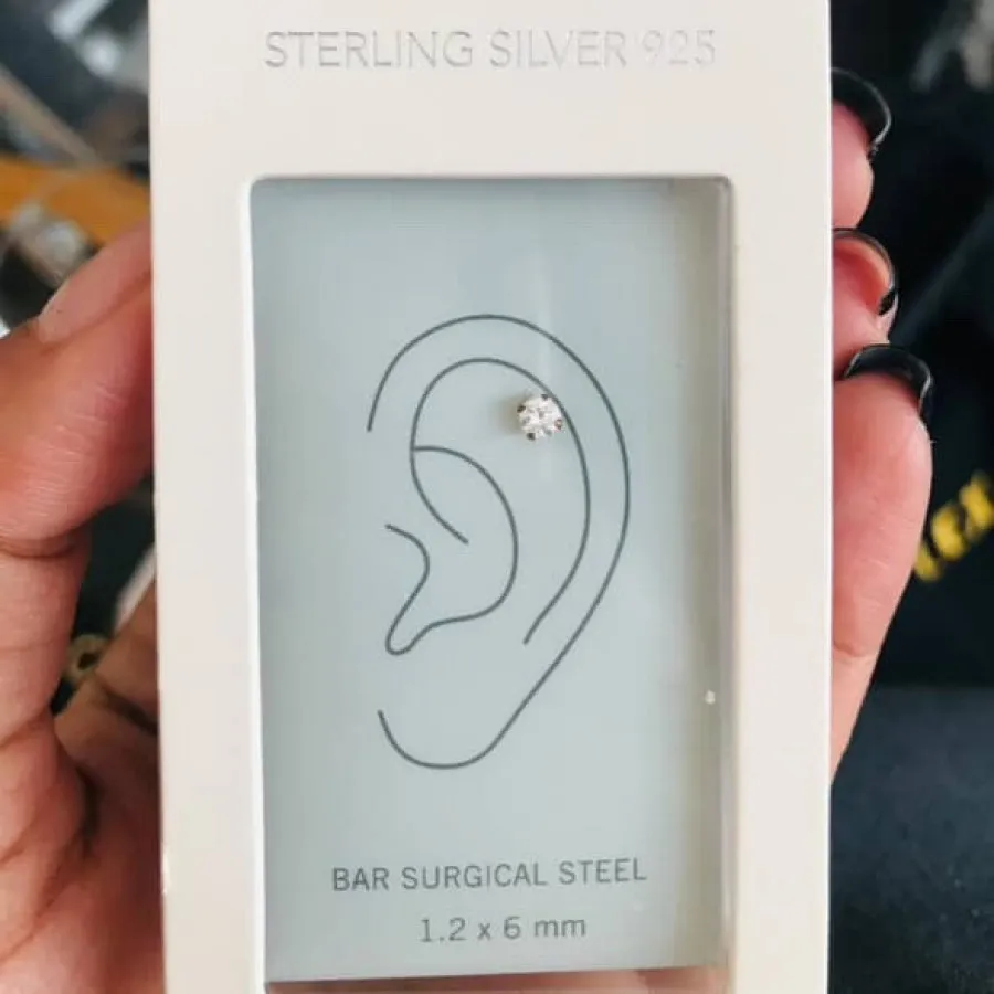 پیرسینگ گوش  نقره 925