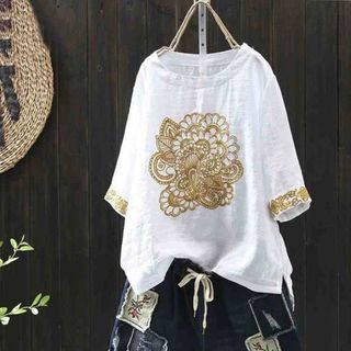 شومیز جنس کنفی گلدوزی شده