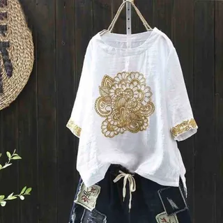 شومیز جنس کنفی گلدوزی شده