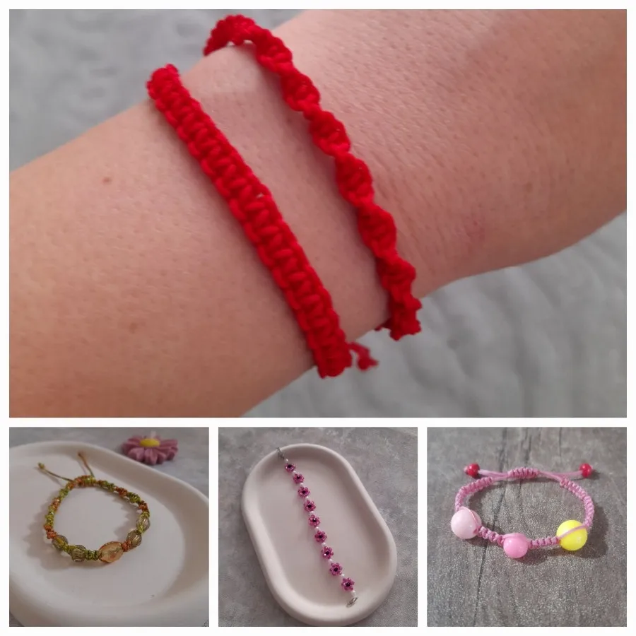 دستبند کریستال و مروارید