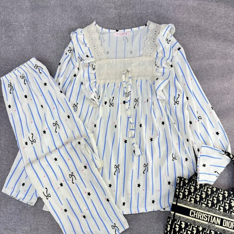 ست دوتیکه نخ موسیلین خنک