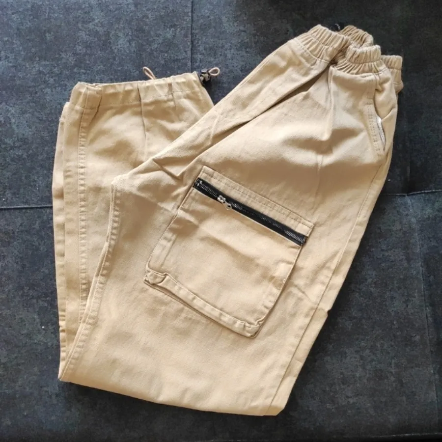 شلوار کارگو خردلی