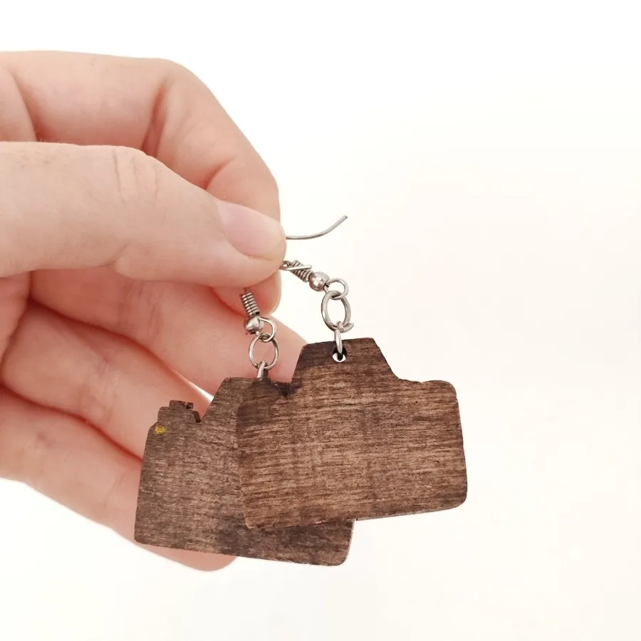 گوشواره چوبی دوربین