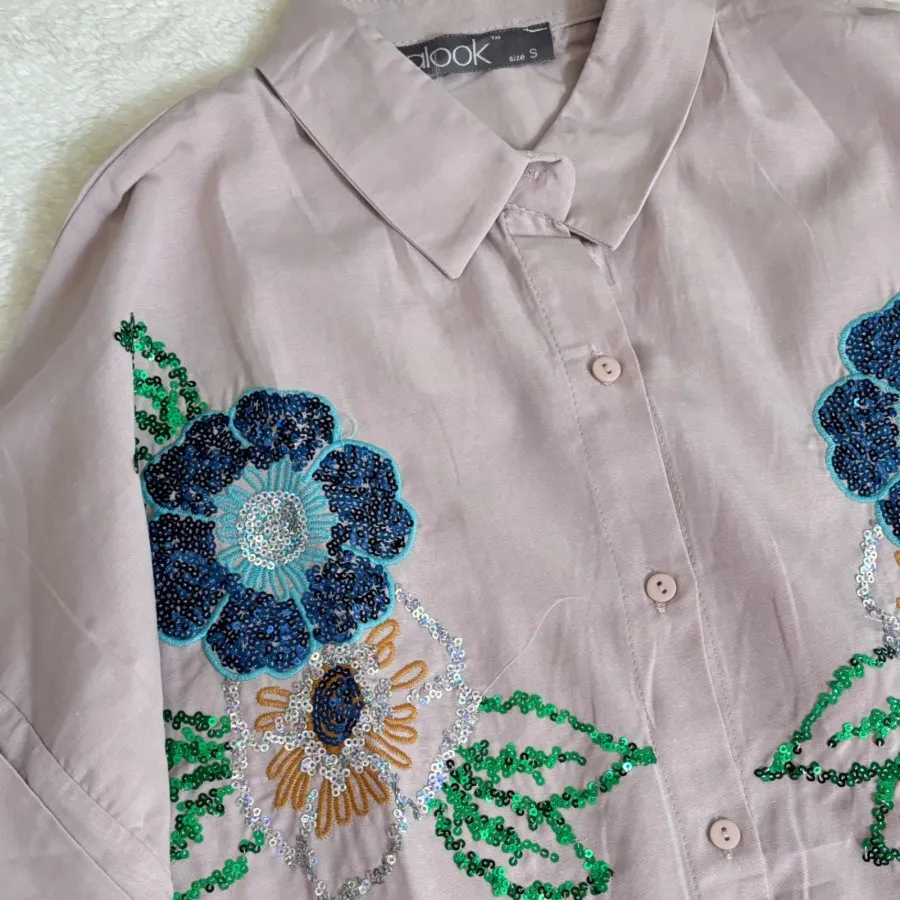 شومیز گلدار ترک