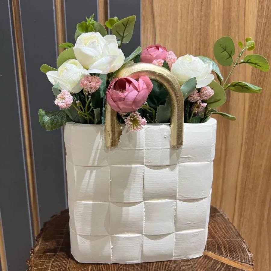 گلدان دکوری طرح کیف