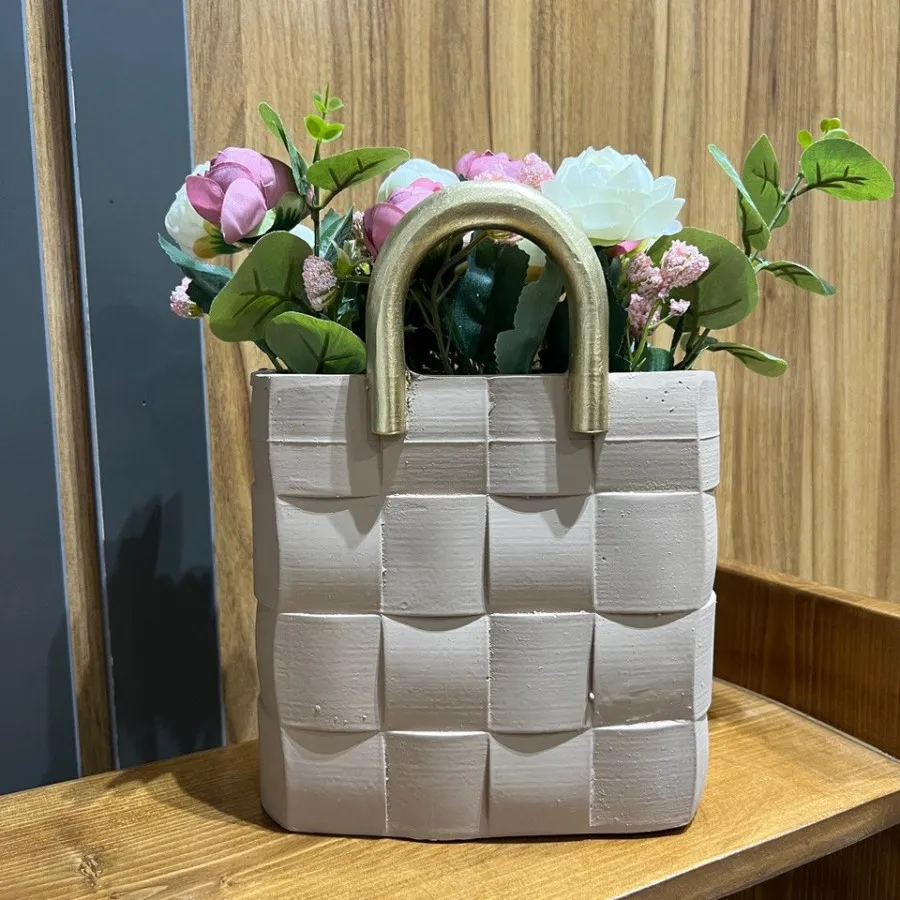 گلدان طرح کیف نسکافه ای