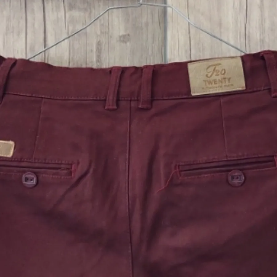 شلوار جین کتان زرشکی