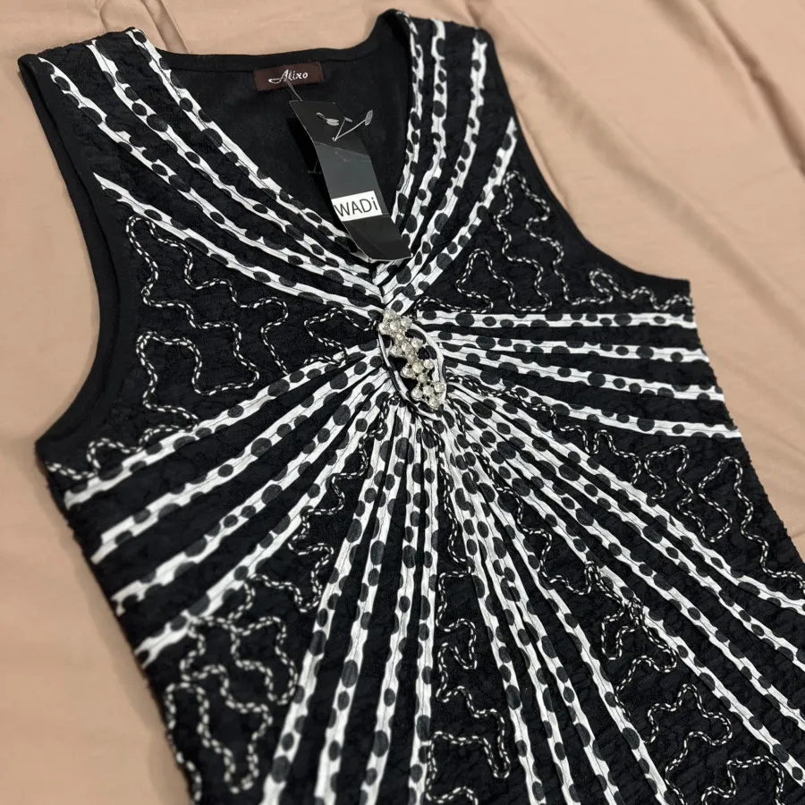 پیراهن کوتاه گیپور مشکی س