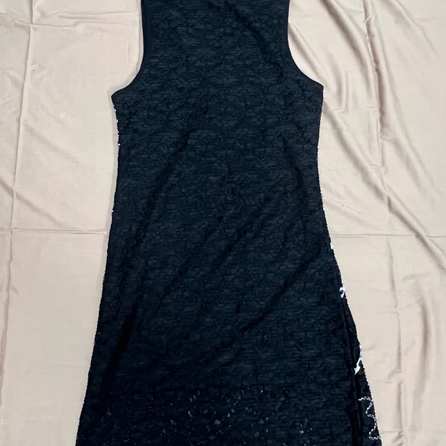 پیراهن کوتاه گیپور مشکی س