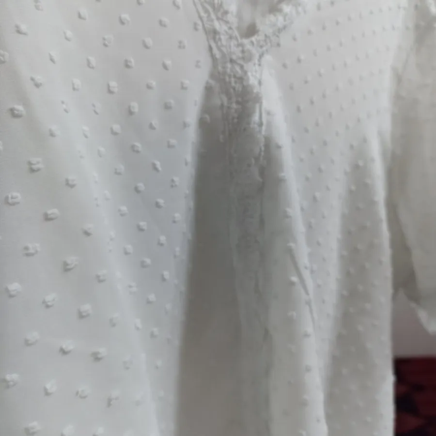 شومیز آستین کوتاه سفید