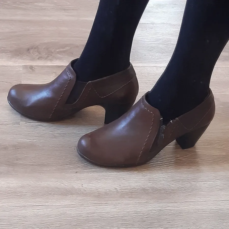 کفش چرم زنانه تاپ سکرت