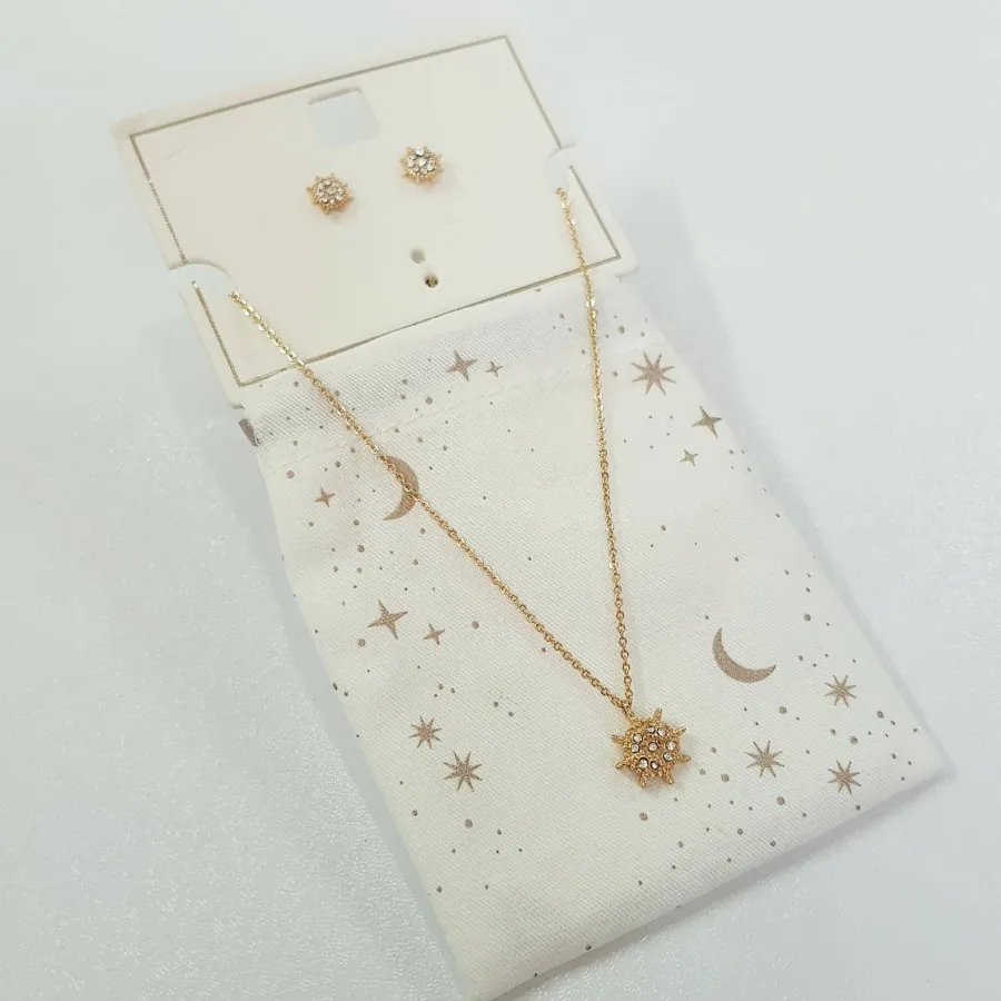 نیم ست گردنبند و گوشواره