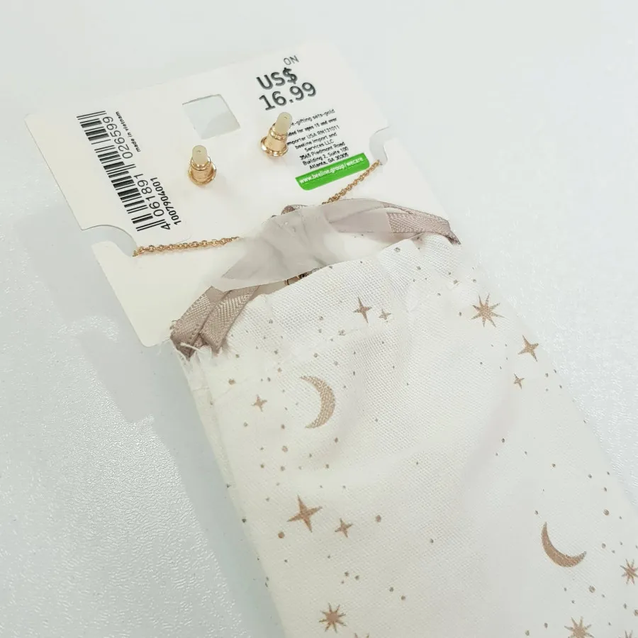 نیم ست گردنبند و گوشواره