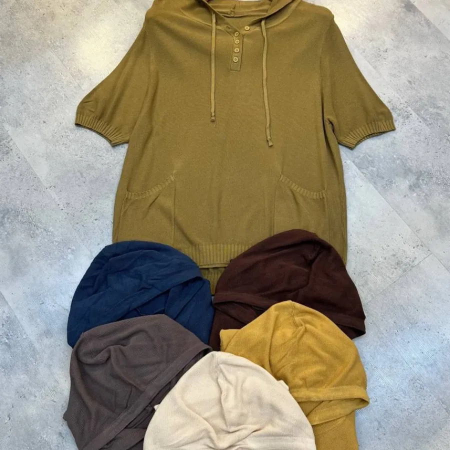 بافت آستین کوتاه گرم