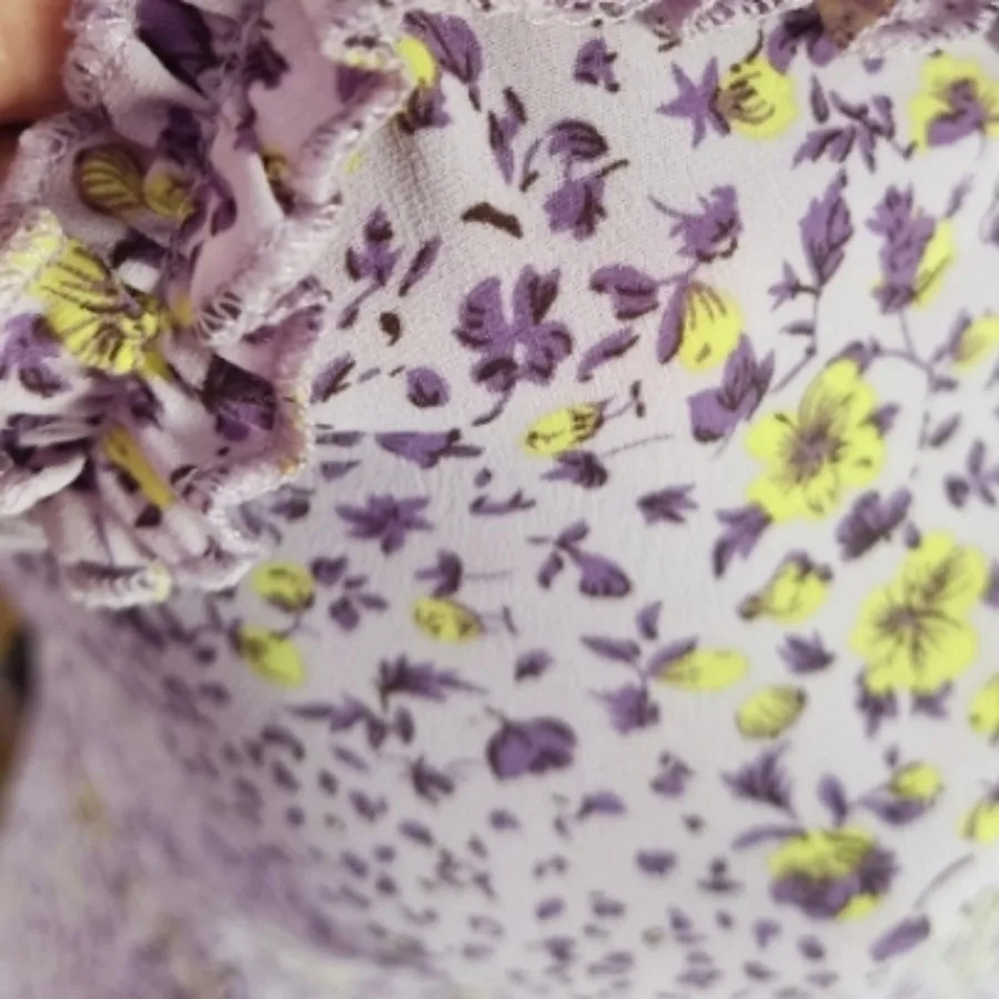 پیراهن مینی بنفش گلدار