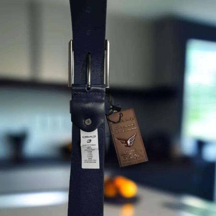 کمربند چرم ترک سرمه ای