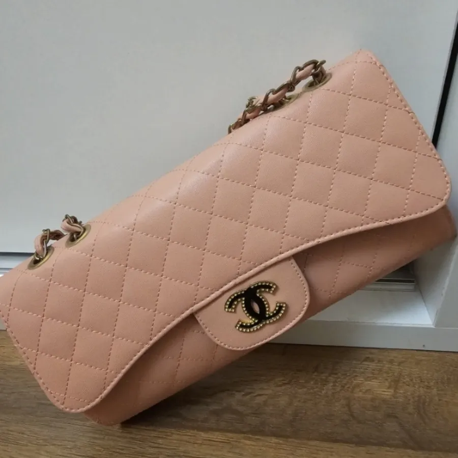 کیف صورتی دو زنجیر چنل