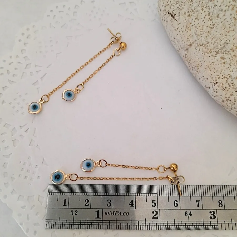 گوشواره آویز چشم نظر استی