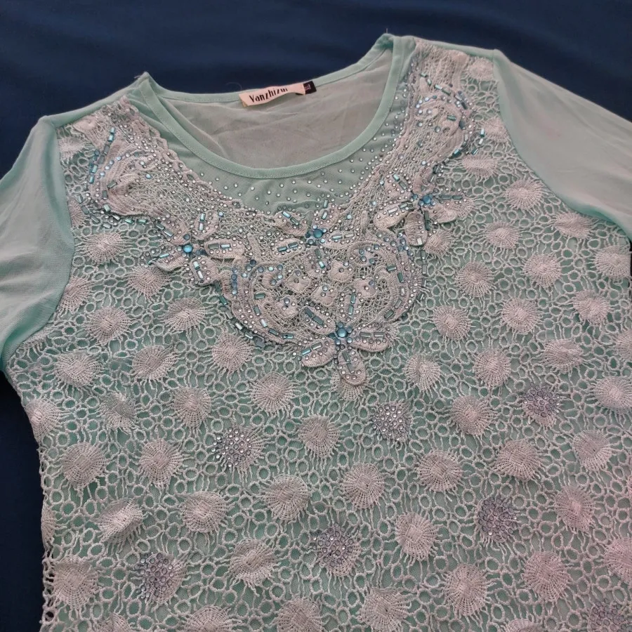 شومیز حریر کارشده