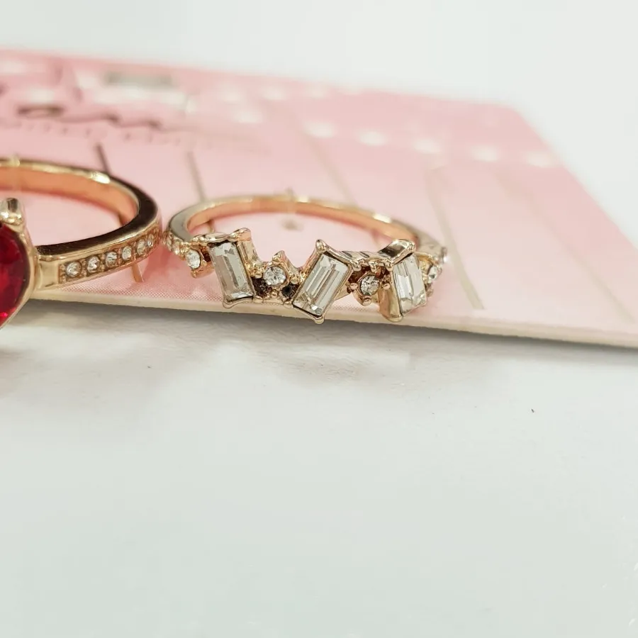 پک انگشتر طلایی قلبی