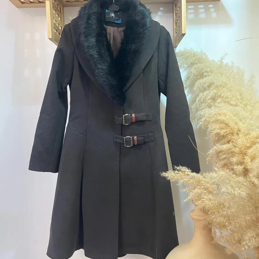 پالتو فوتر یقه خز دار