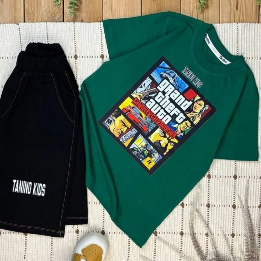 تیشرت شلوارک کتان GTA