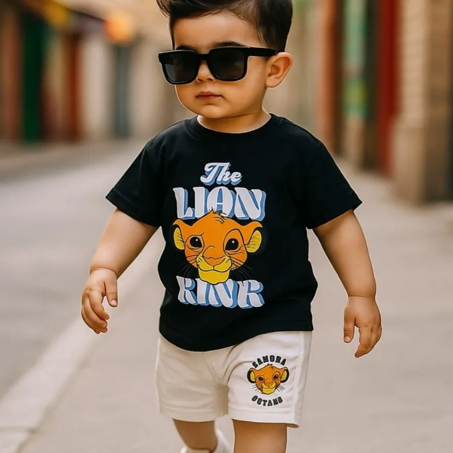 تیشرت شلوارک کتان شیرشاه