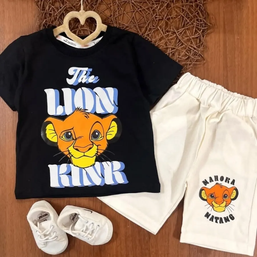 تیشرت شلوارک کتان شیرشاه