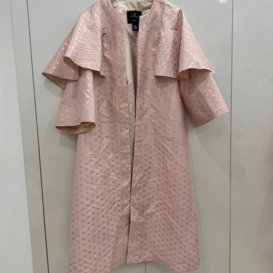 مانتو طلاکوب صورتی