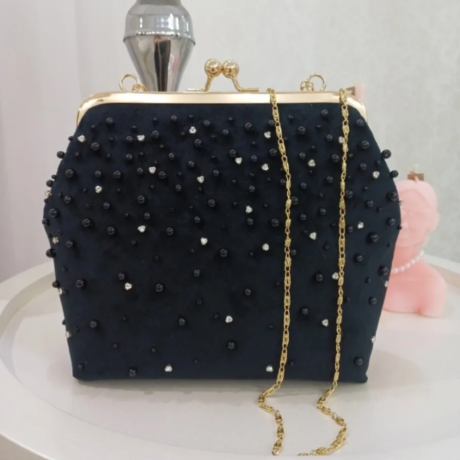 کیف مرواریدی و نگین دوزی