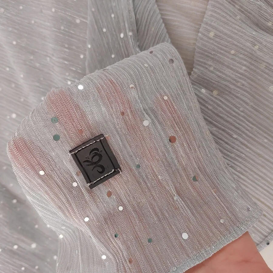 شال لمه پلیسه ای پولک دار