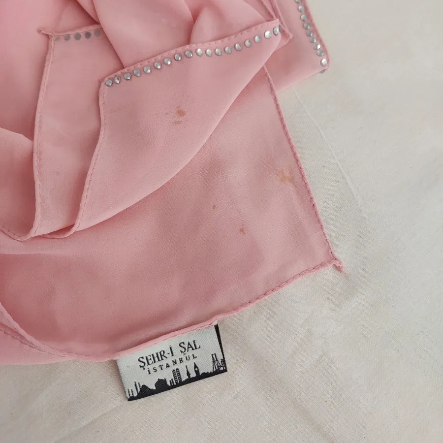 شال حریر حاشیه سنگ دار