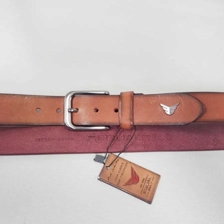 کمربند چرم ترک عسلی تیره