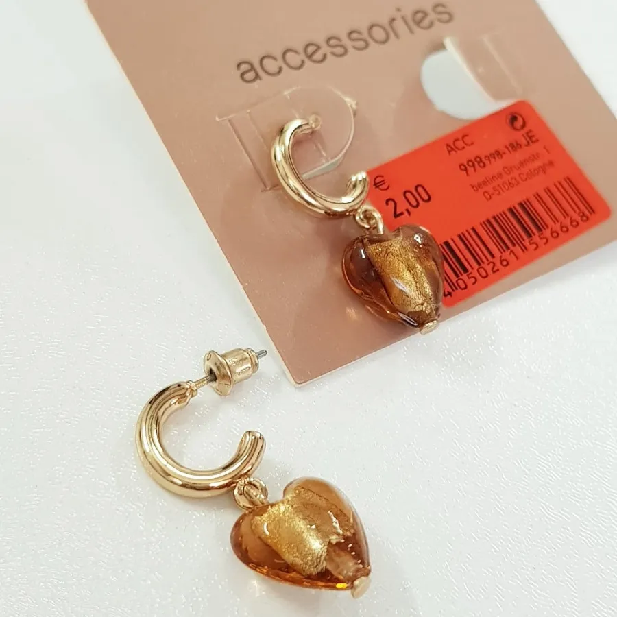 گوشواره طلایی آویز قلب