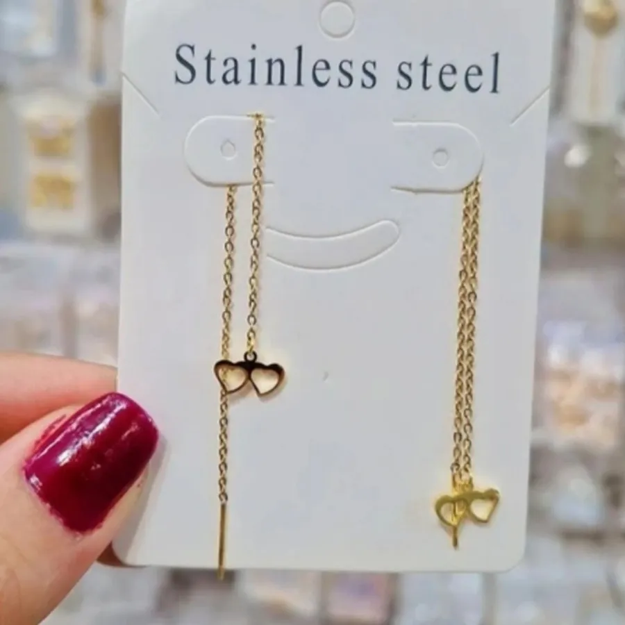 گوشواره بخیه طرح طلا