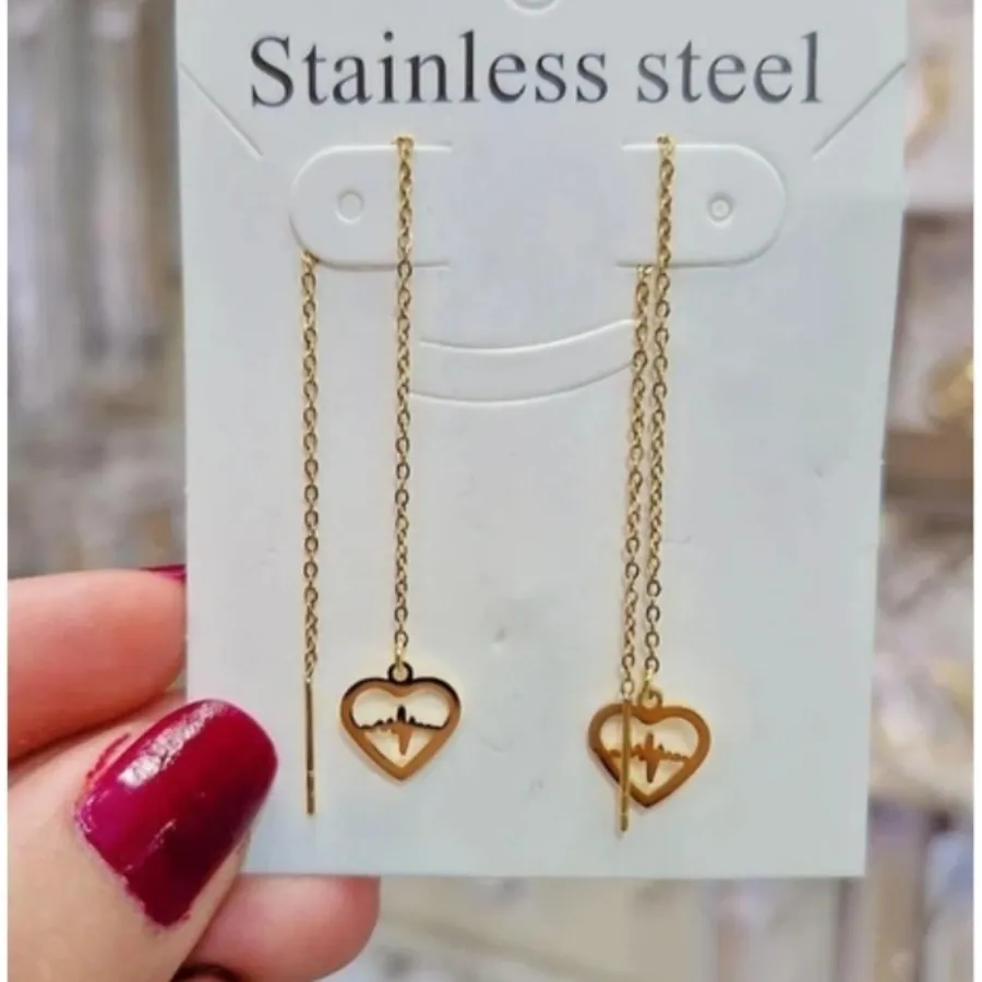 گوشواره بخیه طرح طلا