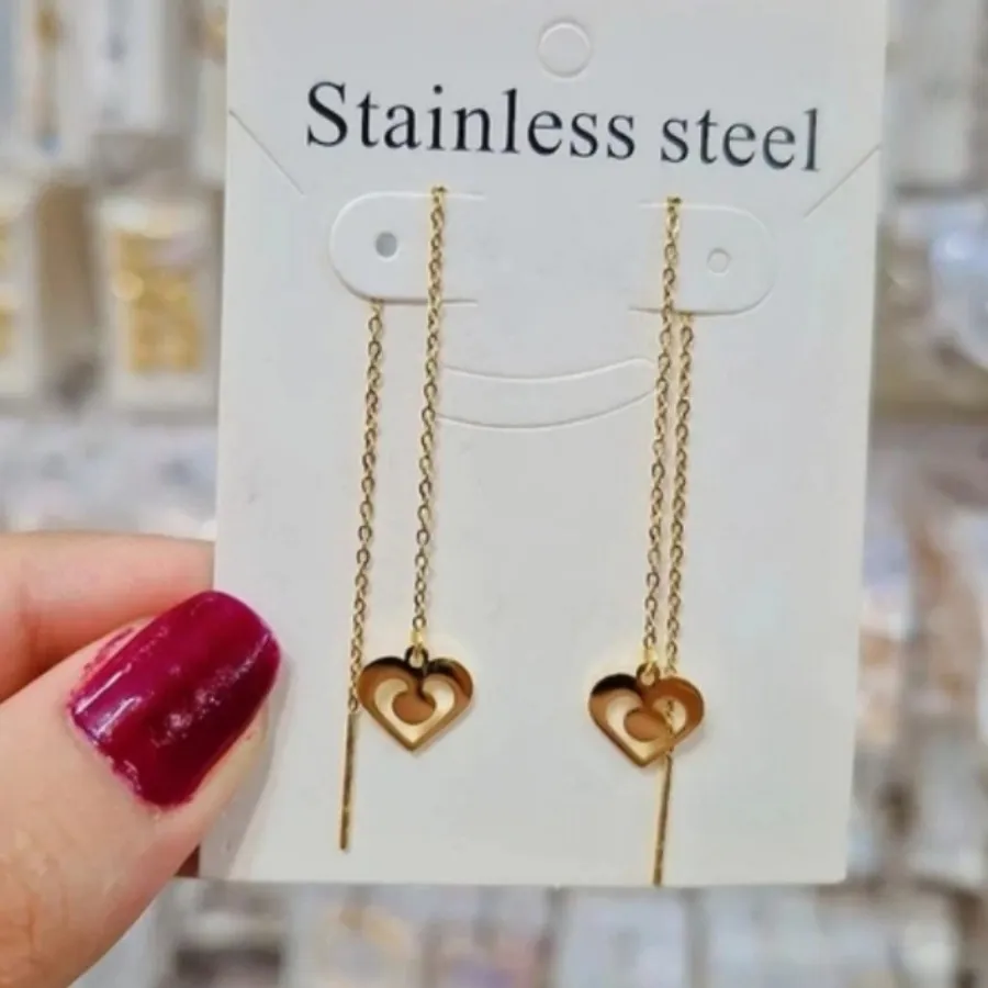 گوشواره بخیه طرح طلا