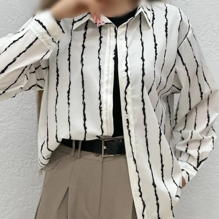 مانتو شومیزی راه راه