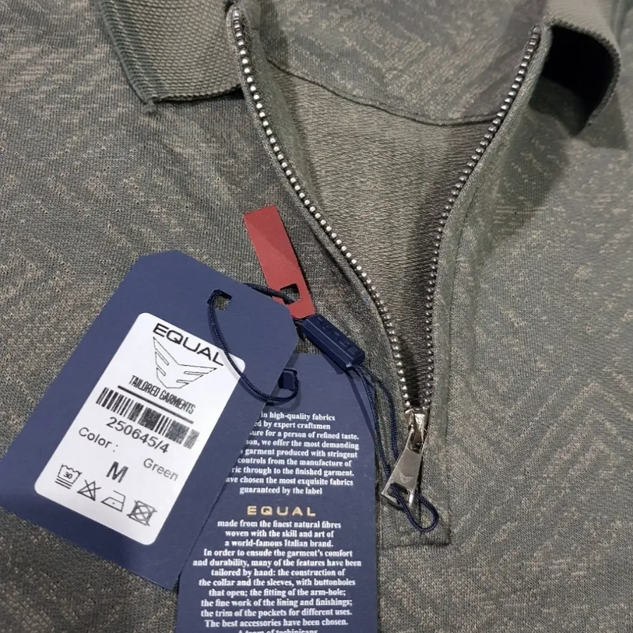 تیشرت نیم زیپ سبز