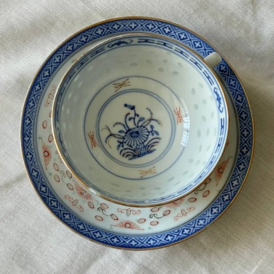 فنجان و نعلبکی دون برنجی