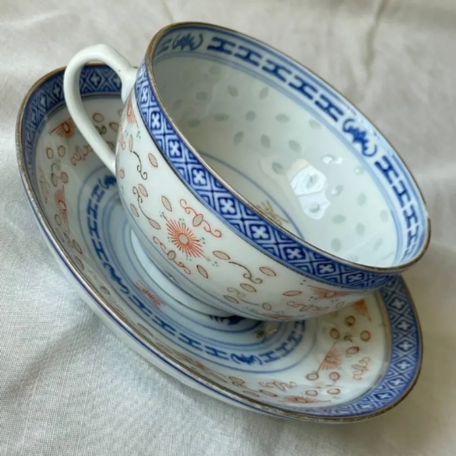 فنجان و نعلبکی دون برنجی