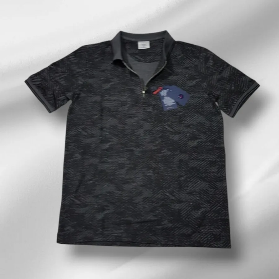 تیشرت نیم زیپ مشکی M