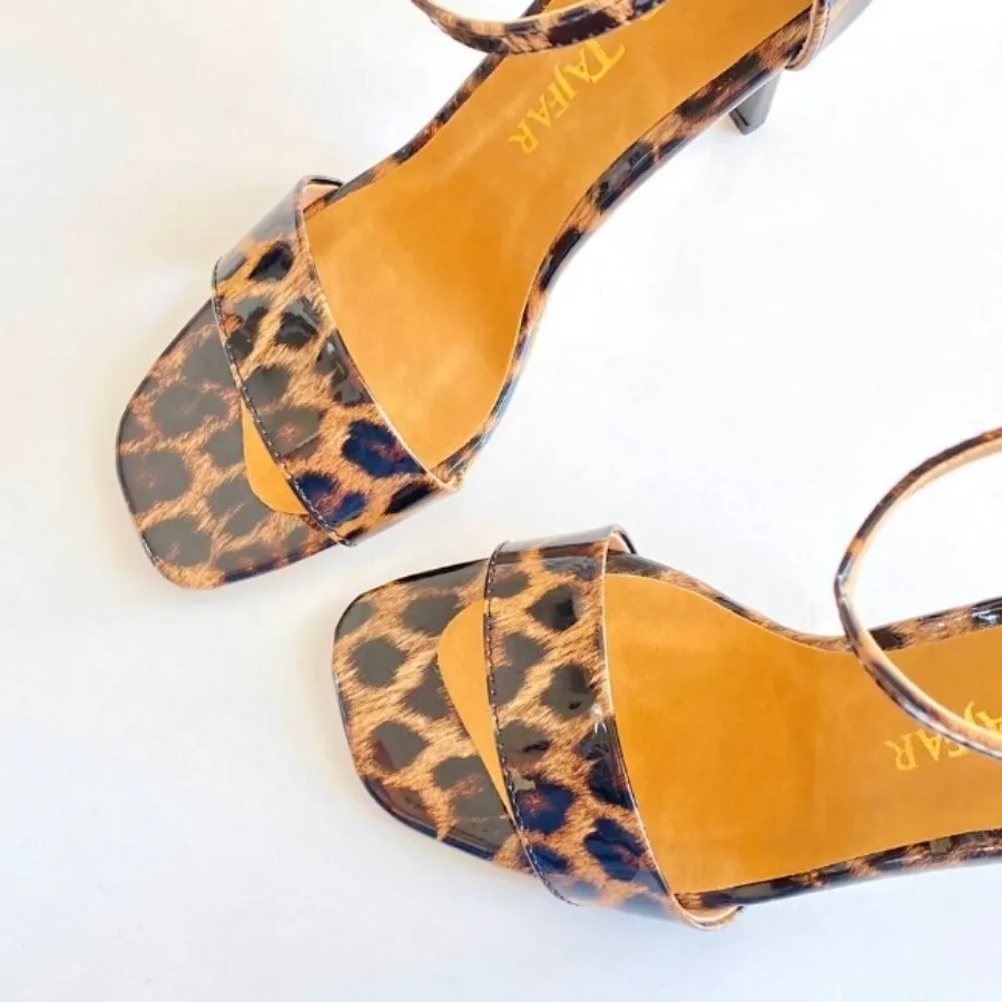 کفش پلنگی پاشنه 8سانت