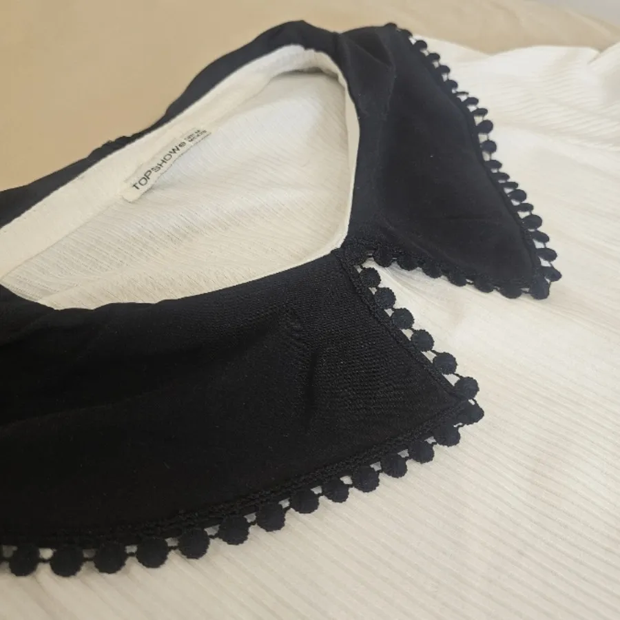 پیراهن سفید مشکی ترکیه ای