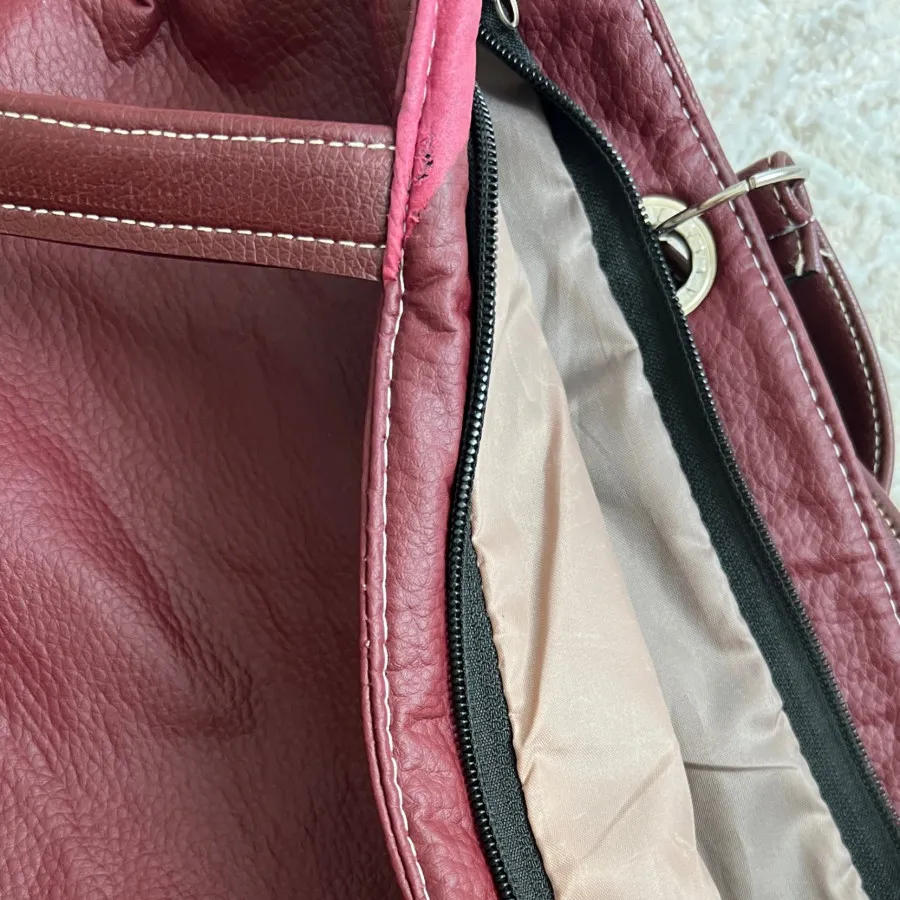 کیف جادار زنانه زرشکی